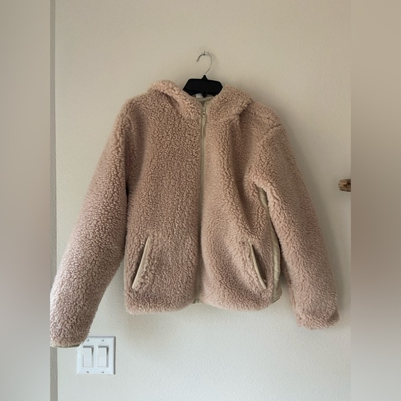 Jackets & Blazers - Aritzia Tna Sherpa Full Zip Jacket, Tan, Size M